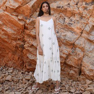 Off white Strappy Maxi